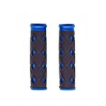 Грипсы велосипедные Vinca Sport, 120мм, пластмасса и резина, черные с синим, HL-G 25 black/blue, изображение  - НаВелосипеде.рф