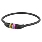 Велосипедный замок M-WAVE, тросовый, кодовый, (цветные символы) 12 х 650мм, ЧЕРНЫЙ, 5-231050, изображение  - НаВелосипеде.рф