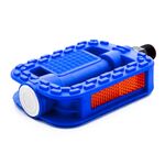 Педали Vinca sport VP 604, пластиковые, платформа 105*77 мм, синие, VP 604 blue, изображение  - НаВелосипеде.рф