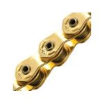 Цепь КМС HL710L, 1 скорость, 1/2"x1/8"Х100, халфлинковая, золотая, полые пины, HL710L, изображение  - НаВелосипеде.рф