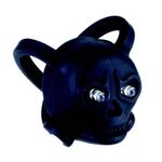 Фонарь передний VENTURA SKULL "маячок" "череп" 2 диода/3 функции с батареями черный 5-220580, изображение  - НаВелосипеде.рф