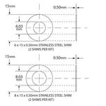Шайбы регулировочные Enduro RWC SHIM KIT 6X15X05, Steel, SSSK6X15X05/SSSK8X15X05, изображение  - НаВелосипеде.рф