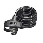 Велосипедный замок TRELOCK SK 222, тросовый, на ключ, 10 х 1800 мм, черный, с держателем Fixxgo, 8002142, изображение  - НаВелосипеде.рф