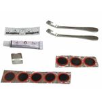 Ремкомплект TBS MINGDA: резиновый клей 8мл, 8 заплаток D:25мм, наждачка, 2 стальные монтажки, 21458, изображение  - НаВелосипеде.рф