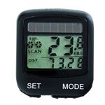 Велокомпьютер VENTURA SOLAR, 20 функций, беспроводной, черный, 5-244368, изображение  - НаВелосипеде.рф