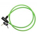 Велосипедный замок Vinca Sport, тросовый, на ключ, 8 х 1200 мм, зеленый, 102.102 green, изображение  - НаВелосипеде.рф