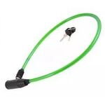 Велосипедный замок Vinca Sport, тросовый, на ключ, 8 х 1200 мм, зеленый, VS 102.102 green, изображение  - НаВелосипеде.рф