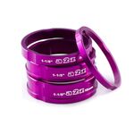 Кольца проставочные A2Z, комплект 3/5/8/10/15 мм, фиолетовый, AD-181-10, изображение  - НаВелосипеде.рф