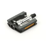 Педали AUTHOR, алюминий APD-326ALU-Ns, литые с резиновой накладкой и отражателем, 8-34053020, изображение  - НаВелосипеде.рф