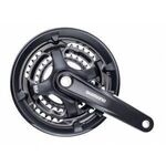 Система шатунов велосипедная SHIMANO FC-TY701, 170мм, 48/38/28T, под квадрат, с защитой, с болтом, AFCTY701C888CL1, изображение  - НаВелосипеде.рф