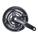 Система шатунов велосипедная SHIMANO, 175мм, 48/38/28T с защитой, с фиксирующим болтом, черная, AFCTY701E88, изображение  - НаВелосипеде.рф