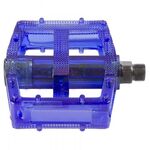 Педали велосипедные M-WAVE BMX, пластикоевые, широкие, ось Cr-Mo, синие, 5-311384, изображение  - НаВелосипеде.рф