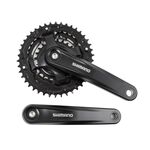 Система шатунов велосипедна SHIMANO FC-TY701, 170мм, 48/38/28T, под квадрат, с фиксирующим болтом, чёрная, AFCTY701C888X, изображение  - НаВелосипеде.рф