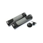 Ручки на руль для велосипеда CLARK`S clog308 резин. 2-х компон. 130мм 2 фикс. черно-серые 3-333 , изображение  - НаВелосипеде.рф