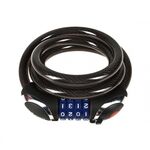 Велосипедный замок Vinca Sport, тросовый, кодовый, с подсветкой 12 х 1200мм, черный, 101.562, изображение  - НаВелосипеде.рф