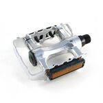 Педали для велосипеда Vinca Sport алюминиевые, цвет - серебро, VP 04А silver, изображение  - НаВелосипеде.рф