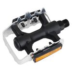 Педали PEAK B109, для MTB, резьба 9/16, 109х81 мм, алюминий/пластик, черно-серебристые, B109, изображение  - НаВелосипеде.рф