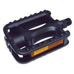 Педали Vinca Sport пластиковые, 97x74мм, ось 9/16", черный, VP 8A black, изображение  - НаВелосипеде.рф