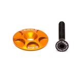 Крышка рулевой колонки A2Z, CNC 6061, болт алюминиевый 7075-T6, оранжевый, S-Cap-5, изображение  - НаВелосипеде.рф