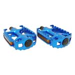 Педали МТВ алюминиевые HORST, литые, с отражателями, 332г/пара, 100х65х30мм, синие, 00-170362, изображение  - НаВелосипеде.рф