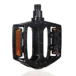 Педали BMX алюминиевые HORST, резьба 1/2", литые, широкие, с шипами, 404г/пара, с отражателями, 00-170339, изображение  - НаВелосипеде.рф