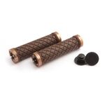 Ручки на руль CLARKS СL0-276, резиновые, с текстурным рисунком "ромбы", 130 мм, 3-447, изображение  - НаВелосипеде.рф