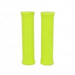 Ручки на руль для велосипеда TBS, резиновые, 130 мм, флуоресцентные жёлтые, HL-G113, изображение  - НаВелосипеде.рф
