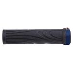 Грипсы велосипедные MESSING, 130mm, с алюминиевым фиксатором, синий, 410482, изображение  - НаВелосипеде.рф
