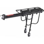 Велобагажник KAI WEI консольный, телескопические стойки на перья, алюминий, QR, защитные дуги, катафот, KW-671-09-01, изображение  - НаВелосипеде.рф