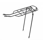 Багажник стальной TBS 26", одинарная стойка, с пружиной, чёрный, CD-038, изображение  - НаВелосипеде.рф