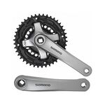 Система шатунов велосипедная Shimano TOURNEY FC-TY501, длина шатуна 175мм, под квадратную каретку, AFCTY501E244XSB, изображение  - НаВелосипеде.рф