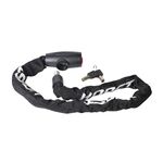 Велосипедный замок HORST, цепь, на ключ, тканевая-оболочка, 6 х 6 х 1500 мм, черный, 00-170905, изображение  - НаВелосипеде.рф