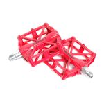 Педали BMX алюминиевые H32 HORST, литые, широкие, с шипами, 92х95х15мм 388г/пара, красный, 00-170835, изображение  - НаВелосипеде.рф