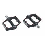 Педали KELLYS FLAT 50 BB, алюминий, промподшипники, запасные пины в комплекте, 115х108мм, чёрный, ZKE18529, изображение  - НаВелосипеде.рф