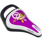 Седло KELLYS EMMA детское, 245x145мм, с ручкой, фиолетовое, ZKE18538, изображение  - НаВелосипеде.рф