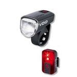 Фара+фонарь VDO Li-Ion АКБ USB-заряд, 1д 30 LUX. + Li-Ion АКБ USB-заряд, красный, 4-4000, изображение  - НаВелосипеде.рф