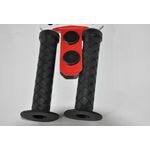 Ручки CLARK`S С100 на руль, резина, BMX 145мм торц. защита+защита от проскальз.+1фикс, черные, 3-456, изображение  - НаВелосипеде.рф