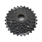 Кассета SHIMANO, 7 скоростей, ACSHG2007228 TOURNEY 7х12-28 UG/HG, черно-коричневый, 2-8015, изображение  - НаВелосипеде.рф