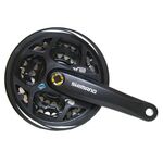 Система шатунов велосипедная SHIMANO ALTUS AFCM311E888CL, 7-8ск, 48/38/28, 175мм, с защ. черная, 2-8052, изображение  - НаВелосипеде.рф