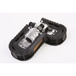 Педали HORST складные FP-909, алюминий/пластик, черно-серебристые, 00-170762, изображение  - НаВелосипеде.рф