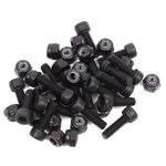 Шипы к велопедалям HT M3х10mm / M3 Screws Nuts, набор, PA12A, черный, 136PA12A-BK-311, изображение  - НаВелосипеде.рф