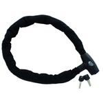 Велосипедный замок TOUR DE FRANCE, цепь, на ключ, тканевая-оболочка, 10 х 1100мм, черный, 5-230310, изображение  - НаВелосипеде.рф