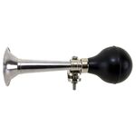 Клаксон прямой Joy kie, сталь/резина, хромированный, серебристо-черный, 5-422001, изображение  - НаВелосипеде.рф