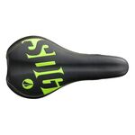 Седло SDG Fly JR Steel, 235х122 мм, черно-зеленый, 00808DS, изображение  - НаВелосипеде.рф
