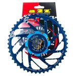 Звезда задняя A2Z для кассеты Shimano 11 скоростной, 46T, алюминий, синий, AD-46T-4, изображение  - НаВелосипеде.рф