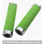 Грипсы велосипедные Kivi, Slender Leather, зеленый, B-051, изображение  - НаВелосипеде.рф
