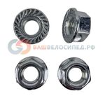 Гайка оси втулки Kenli, 3/8", серебристый, KL-H24, изображение  - НаВелосипеде.рф