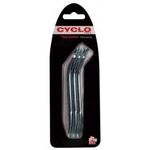 Монтировки CYCLO сталь, с крючками длинные  (3шт), серебристые, 7-06014 , изображение  - НаВелосипеде.рф