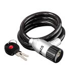 Велосипедный замок KELLYS KLS Coil, тросовый, на ключ, 4,5 х 10 х 1200 мм, черный, Cable Lock KLS Coil (KL-051), 120cm, изображение  - НаВелосипеде.рф
