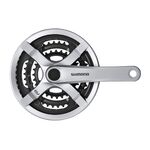 Система шатунов велосипедная Shimano TOURNEY FC-TY501, 175 мм, 42/34/24, под квадрат, с защитой, сер,  AFCTY501E244CSB, изображение  - НаВелосипеде.рф